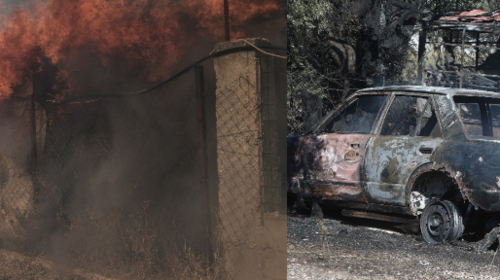 Φωτιά στην Κερατέα: Κάηκαν σπίτια και αυτοκίνητα - Εκκενώθηκαν έξι οικισμοί - Σε επιφυλακή και το Λαύριο [Εικόνες-Βίντεο]