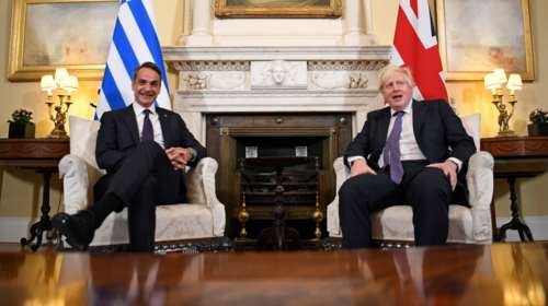 Συνάντηση Μητσοτάκη - Τζόνσον: &quot;Το αίτημά μας για τα Γλυπτά του Παρθενώνα δεν είναι φωτοβολίδα, θα επιμείνουμε&quot;