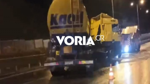 Ατύχημα με βυτιοφόρο στη Θεσσαλονίκη: Συναγερμός για τη διαρροή καυσίμου - Εκλεισε για ώρες ο δρόμος