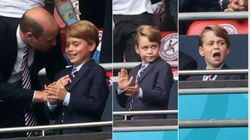 O γουρλής πρίγκιπας Τζορτζ στο Γουέμπλεϊ: Μικρογραφία του πατέρα του με κοστούμι και γραβάτα