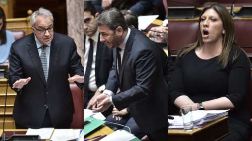 "Μετωπική" σύγκρουση Βορίδη-Ανδρουλάκη: "Οι υπουργοί σας έπιναν ποτό την Κυριακή με επιχειρηματία" - "Αθώος" φώναζε η Κωνσταντοπούλου