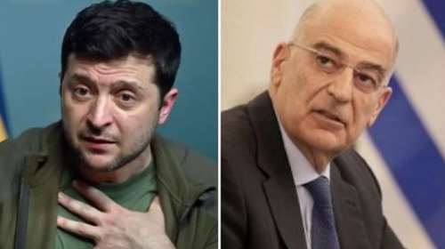 Ευγνώμων στον Δένδια ο Ζελένσκι: &quot;Ο πρώτος Ευρωπαίος που υποστήριξε την ανθρωπιστική βοήθεια στη Μαριούπολη&quot;