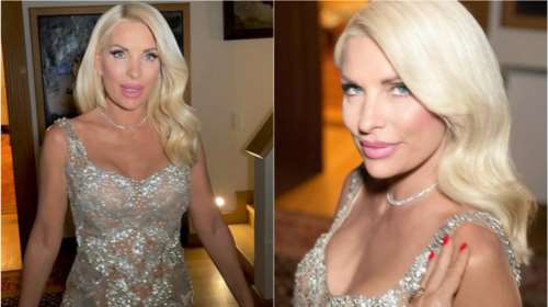 Βασίλισσα της νύχτας η Ελένη Μενεγάκη: Το λαμπερό σιθρού φόρεμα με τα χιλιάδες κρύσταλλα