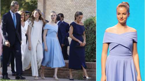 Royal blue vibes: Το αισθησιακό ντεκολτέ της βασίλισσας Λετίσια και το bardot φόρεμα της Λεονόρ