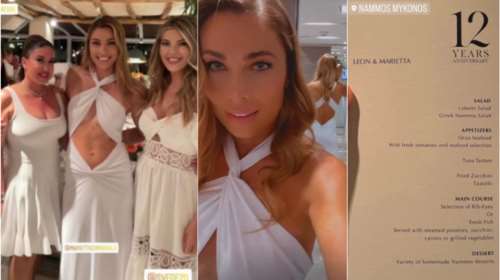 Mαριέττα Χρουσαλά: Το λευκό πάρτι στο Nammos με dress code, αστακό, rib-eye και σπάσιμο πιάτων