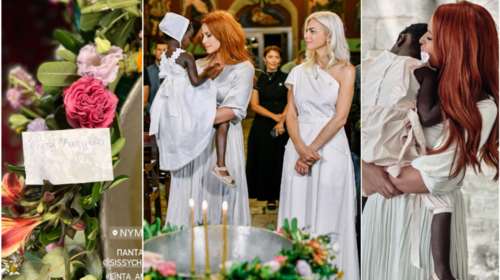 Η boho βάπτιση της μικρής Έιντα: Τα λευκά φορέματα της μαμάς και της νονάς και η απίστευτη συγκίνηση