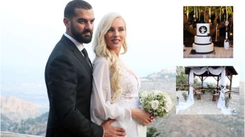 Το άλμπουμ του γάμου της Τζούλιας Νόβα: Η mickey &amp; minnie τούρτα και ο στολισμός με ελιά και λευκά τριαντάφυλλα