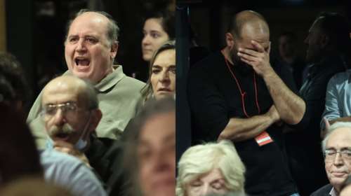 "Κόλαση" στην ομιλία Κασσελάκη: "Αίσχος" φώναζε ο Φίλης, "φεύγω, δεν μπορώ να τον ακούω" είπε ο Βίτσας [εικόνες, βίντεο]