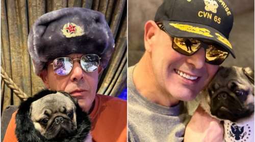 Ο Πάνος στο (αμερικανικό) Ναυτικό μαζί με τον σκύλο του: Η νέα εμφάνιση Καμμένου μετά το γούνινο καπέλο των Σοβιετικών
