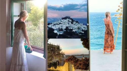 Τζένη Μπαλατσινού: Το ροζ ηλιοβασίλεμα και το απίθανο σπίτι της στην Πάτμο