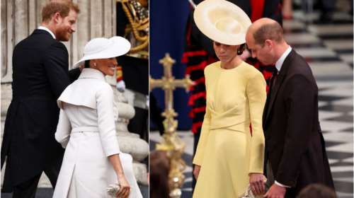 H μεγάλη επιστροφή της Μέγκαν και του Χάρι στη βασιλική οικογένεια: Το απίθανο μονόχρωμο look της δούκισσας