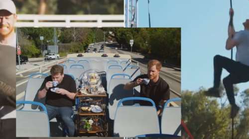 Ο Πρίγκιπας Χάρι στις λάσπες: Γελάει, ραπάρει και κάνει γυμναστική σε στίβο μάχης αλά Survivor