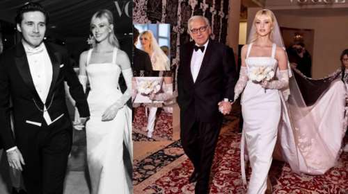To bridal look της Νίκολα Πελτζ: Το κομψό "Κλόντια Σίφερ style" που συνδύασε με κακόγουστες πλατφόρμες