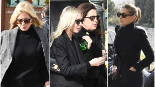 &quot;Έσπασε&quot; το πένθος η Μαρί Σαντάλ: Μαυροφορεμένες η Τατιάνα Μπλάτνικ, η Αλεξία και η Μαρία Ολυμπία