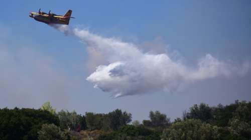 Μεγάλη Φωτιά στον Μουρτιά Πηλίου: Επιτόπου 30 πυροσβέστες με 14 οχήματα - Σηκώθηκαν και εναέρια μέσα