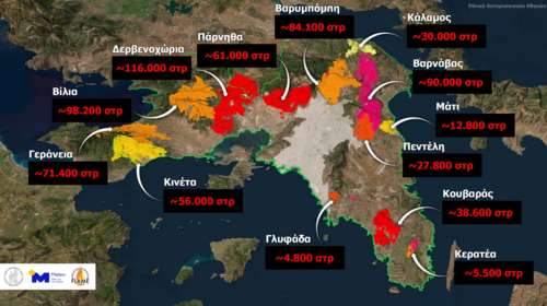 Αποκαρδιωτικός απολογισμός: Το 37% των δασών της Αττικής κάηκε τα τελευταία 8 χρόνια