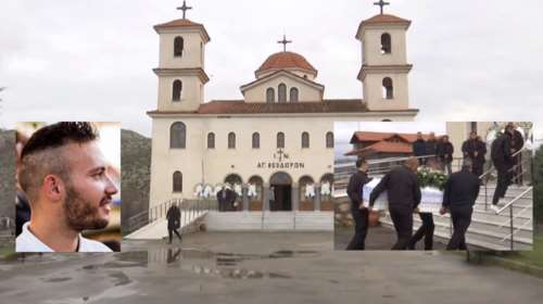 Τέμπη: &quot;Να τιμωρηθούν&quot; - Ξέσπασε σε κλάματα ο παππούς του μηχανοδηγού Νίκου Ναλμπάντη μόλις είδε το λευκό φέρετρο