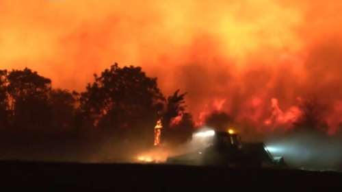 Θεσσαλονίκη: Πυρκαγιά στον Λαγκαδά - Κινδύνευσαν σπίτια [βίντεο]