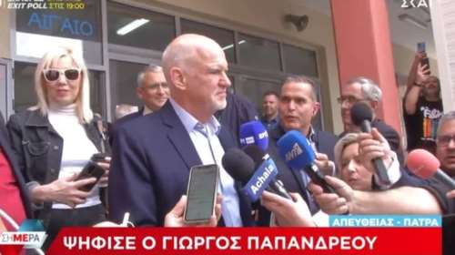 Εκλογές - Ψήφισε στην Πάτρα ο Γιώργος Παπανδρέου: Η Ελλάδα πρέπει να αφήσει πίσω της το πελατειακό κράτος