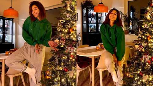 Κατερίνα Παπουτσάκη: Στόλισε το χριστουγεννιάτικο δέντρο στο vintage σαλόνι της [Εικόνες]