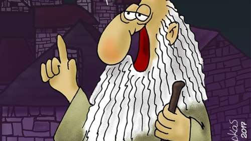 Δίνει... ρέστα ο προφήτης του Αρκά - Το αιχμηρό σκίτσο για τα επιδόματα