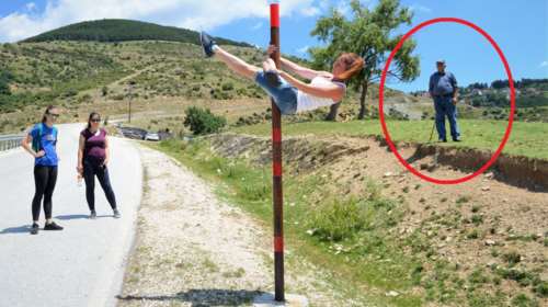 Ελασσόνα: Τουρίστρια είδε κολώνα στο βουνό και άρχισε το pole dancing μπροστά στους βοσκούς [εικόνες]