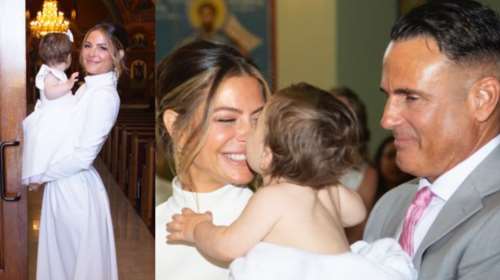 Μαρία Μενούνος: Νέες αδημοσίευτες φωτογραφίες από τη βάφτιση της κόρης της, Αθηνάς