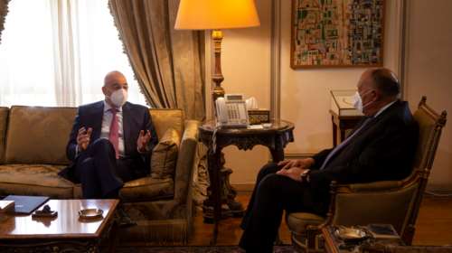 Διπλωματικός &quot;μαραθώνιος&quot; Δένδια: Σε εξέλιξη η συνάντηση με τον Σάμεχ Σούκρι στο Κάιρο