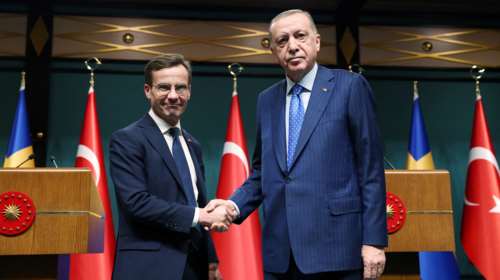 Ερντογάν: &quot;Ευχόμαστε ειλικρινώς να ολοκληρωθεί η ένταξη της Σουηδίας στο ΝΑΤΟ&quot;