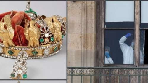 Κλοπή του αιώνα στο Μουσείο του Λούβρου: Το τσαλαπατημένο στέμμα που έπεσε από τους ληστές - Οι πρώτες εικόνες