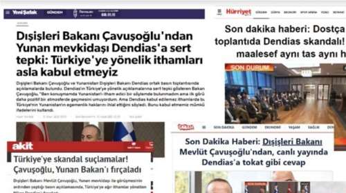 Τουρκικά ΜΜΕ για τον καυγά Δένδια - Τσαβούσογλου: &quot;Σκανδαλώδεις&quot; οι δηλώσεις του Έλληνα υπουργού Εξωτερικών