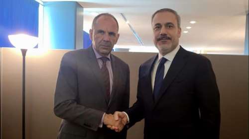 Νέα Υόρκη: Συνάντηση Γεραπετρίτη - Φιντάν - Προετοιμασία για το αυριανό τετ-α-τετ Μητσοτάκη-Ερντογάν