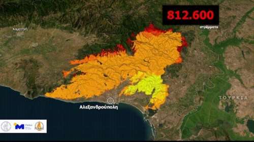Αποκαλυπτικό γραφικό για το πώς γιγαντώθηκε η φωτιά στον Εβρο - Δορυφορική απεικόνιση του meteo