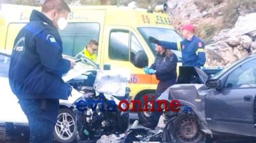 Εύβοια: Σοβαρό τροχαίο ατύχημα με εγκλωβισμένους [εικόνες]