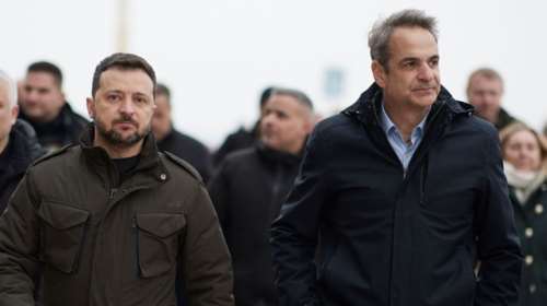 Ζελένσκι στην ιταλική Rai: Ήμασταν με τον Μητσοτάκη στο λιμάνι όταν σε απόσταση 300 μέτρων έπεσε βαλλιστικός πύραυλος