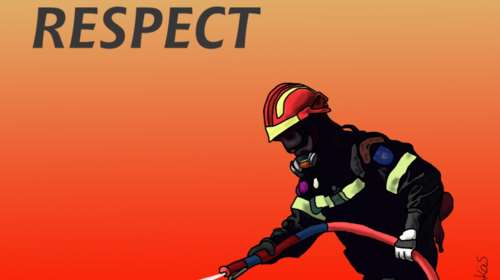 Αρκάς: "Respect" - Φόρος τιμής στους πυροσβέστες το νέο σκίτσο του