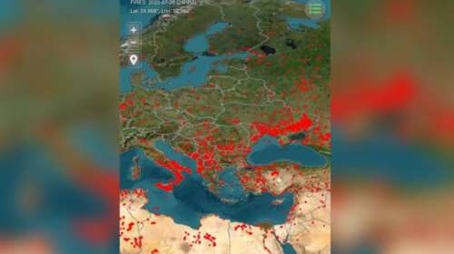 Καίγονται Ελλάδα και Ιταλία: Ο χάρτης της NASA καταγράφει τις πυρκαγιές