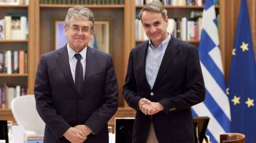 Συνάντηση Μητσοτάκη με Σταύρο Ανδρεάδη: Δωρεά για τη δημιουργία περιαστικού δάσους στη Θεσσαλονίκη [εικόνες]