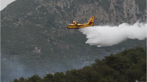 Φωτιά στη Λακωνία: Σηκώθηκαν εναέρια μέσα