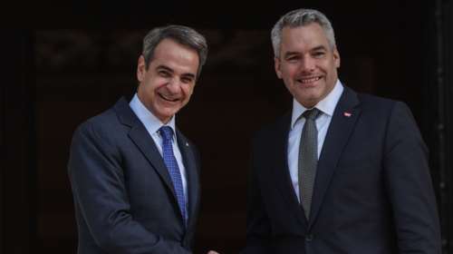 Συνάντηση Μητσοτάκη - Νεχάμερ: &quot;Εξαιρετικές οι σχέσεις Ελλάδας - Αυστρίας&quot;