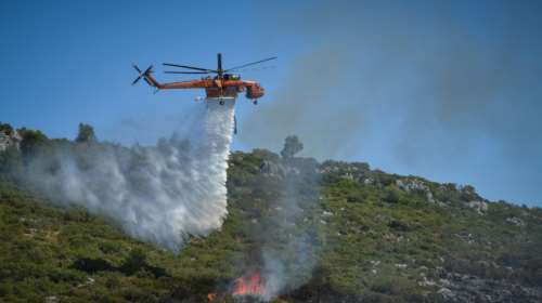 Αχαΐα: Φωτιά στην Αγία Παρασκευή Πετρωτού - Σηκώθηκαν εναέρια μέσα