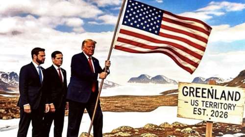 "H Γροιλανδία έδαφος των ΗΠΑ από το 2026": Νέα πρόκληση Τραμπ με φωτογραφία Τεχνητής Νοημοσύνης [εικόνες]