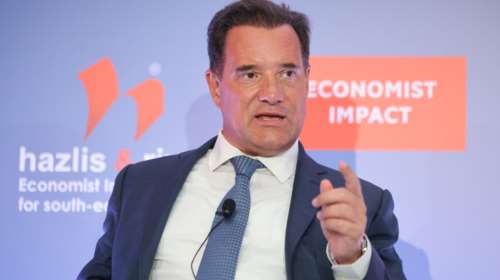 Γεωργιάδης στο Συνέδριο του Economist: &quot;Η ελληνική κοινωνία δεν ασχολείται με τα μεγάλα αλλά μόνο με τα μικρά&quot;