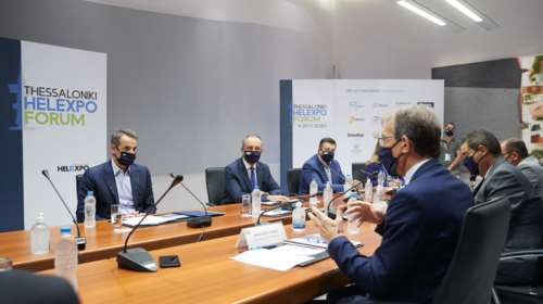 Ο Κυριάκος Μητσοτάκης έφτασε στην ΔΕΘ: &quot;Να απαλύνουμε τον πόνο από την πανδημία και να βάλουμε τη χώρα σε τροχιά ανάπτυξης&quot;