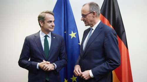 Ο Μητσοτάκης συνεχάρη τον Γερμανό καγκελάριο Μερτς για την εκλογή του