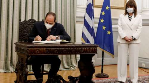 Σακελλαροπούλου - Αλ Σίσι: Στρατηγική συνεργασία Ελλάδας-Αιγύπτου στην Ανατολική Μεσόγειο