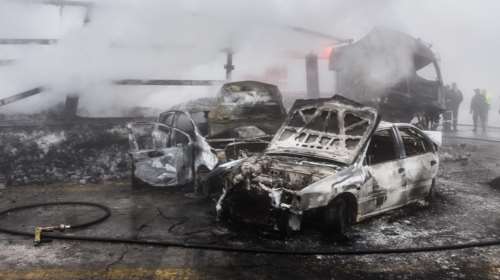 Εικόνες αποκάλυψης από το σοκαριστικό τροχαίο στην Εγνατία: Τα σενάρια για το πώς έγινε η τραγωδία [εικόνες - βίντεο]