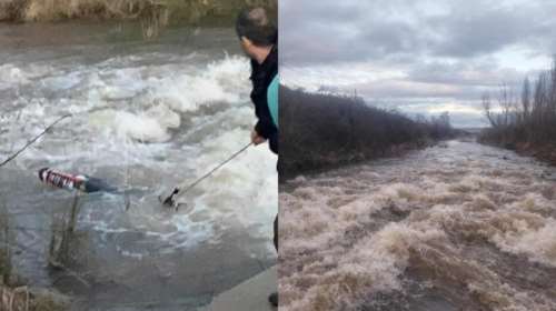 Κοζάνη: Κυνηγοί έσωσαν νεαρό που παρασύρθηκε με τη μηχανή του από ορμητικά νερά στην Εορδαία [βίντεο]