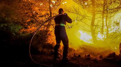 Εύβοια: Χωρίς μέτωπο η πυρκαγιά, μάχη με διάσπαρτες εστίες - Ρίψεις νερού από τα εναέρια μέσα [εικόνες]