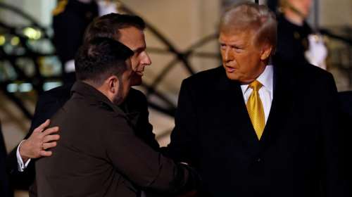 Μήνυμα Μακρόν σε Τραμπ: &quot;Σεβασμός σε εκείνους που πολεμούν&quot;- Στο πλευρό του Ζελένσκι, Πολωνία και Ισπανία